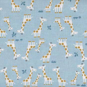 Cosmo Textiles Giraffe Printed in Japan Good Taste AP31405 Color 2B Blue