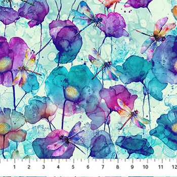 Dragonfly Dance Digital by Northcott Fabrics  DP27502 Multi