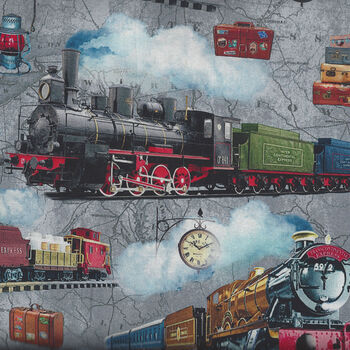 Full Steam Ahead by Michael Miller Fabric DCX11578 Trains