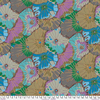 Kaffe Fassett Collective 2024 Free Spirit  PWGP029 Grey Pattern Lotus Leaf 