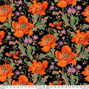 Kaffe Fassett Collective 2024 Free Spirit  PWPJ127 Orange Pattern Papaver Poppy 