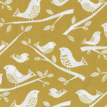 Leafy Meadow by NUTEX Fabrics 80750 Colour 101 Mustard