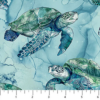 Sea Breeze by Deborah Edwards for Northcott Fabric Turtle DP270957