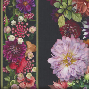 Tina+39s Garden By Leto For Clothworks Fabrics Y3675 55 MultiDigital Border P