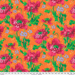 Kaffe Fassett Collective 2024 Free Spirit  PWPJ127 Red. Pattern Papaver Poppy. 