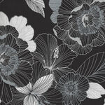 Midnight Pearl by Greta Lynn for Kanvas CP7878  Patt. Midnight Blooms Black Whit