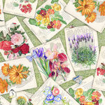 Seeds To Sew by Anne Searle For Robert Kaufman AIGD-22188-238 Garden.