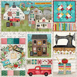 Shop Hop by Beth Albert for 3Wishes Fabric 21699-Multi-D Keepsake Patch.